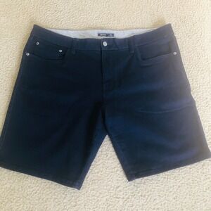 Izod Mens Shorts Size‎ 38 Navy Blue Flat Front Chino Stretch Preppy Nautical